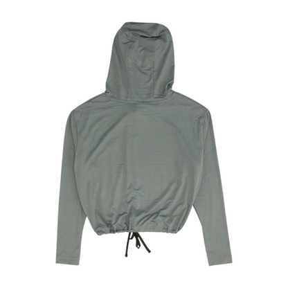 Gray Solid Hoodie Pullover