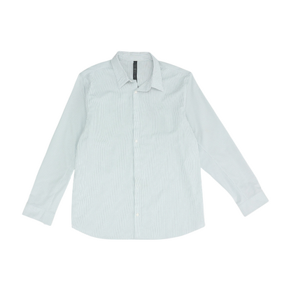 Gray Striped Long Sleeve Button Down