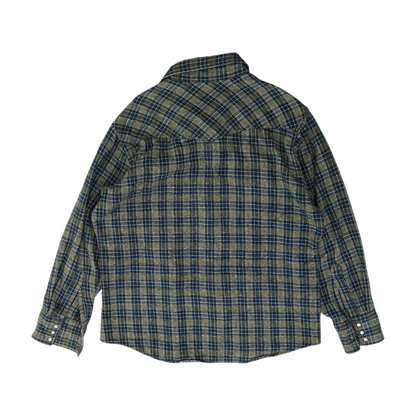 Blue Plaid Flannel Button Down