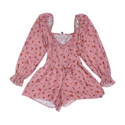 Pink Floral Romper
