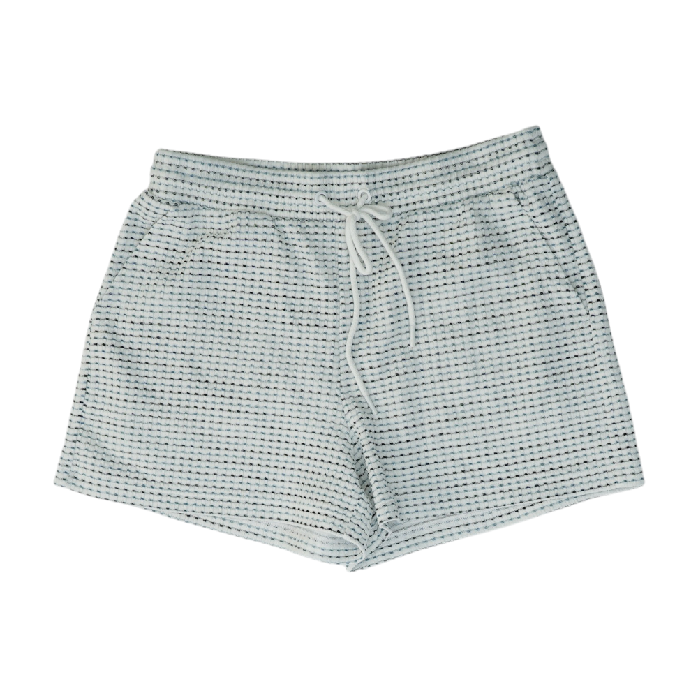 White Check Active Shorts