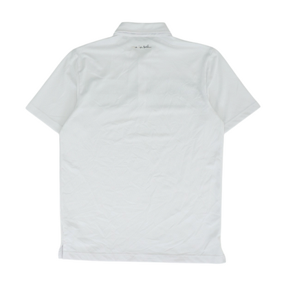 White Color Block Short Sleeve Polo