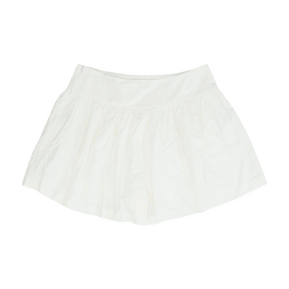 White Solid Knit Shorts