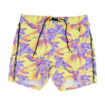 Neon Yellow Floral Swim Bottom