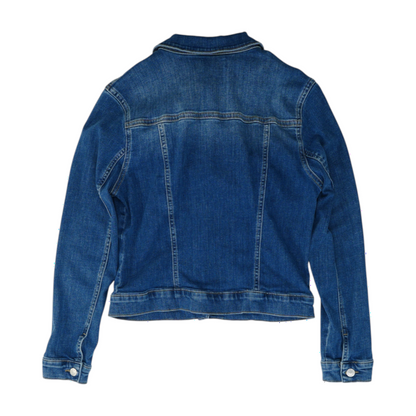Blue Solid Denim Jacket