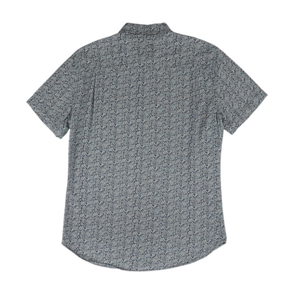 Navy Floral Short Sleeve Button Down
