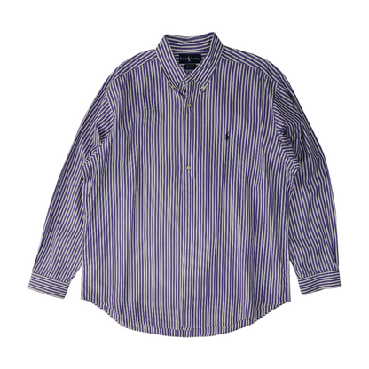 Purple Striped Long Sleeve Button Down