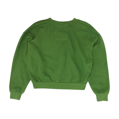 Green Solid Sweatshirt Pullover