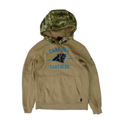 Beige Carolina Panthers Color Block Hoodie Pullover
