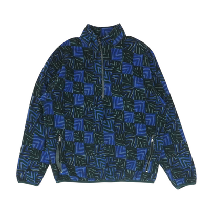 Blue Graphic Fleece Pullover
