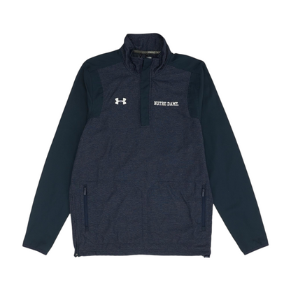 Navy Notre Dame Fighting Irish Solid 1/4 Zip Pullover