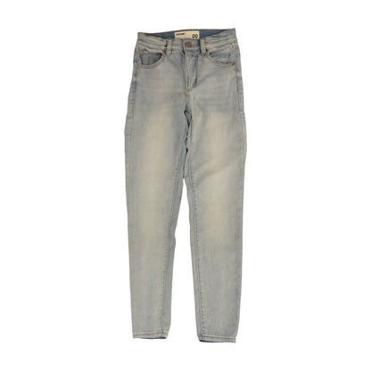 Blue Solid High Rise Skinny Leg Jeans