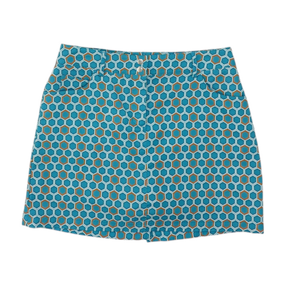 Blue Geometric Mini Skort