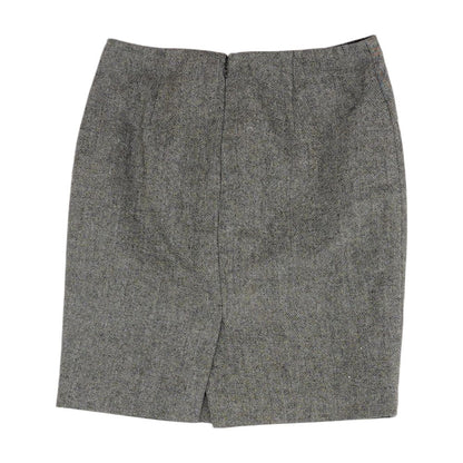 Gray Solid Mini Skirt