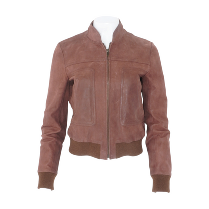 Brown Bader Leather Aviator Jacket