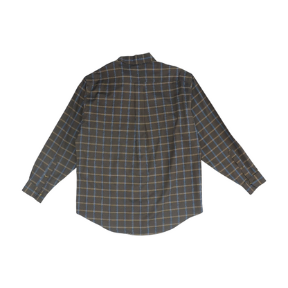 Brown Plaid Long Sleeve Button Down