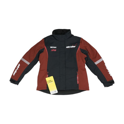 Maroon Color Block Ski Jacket