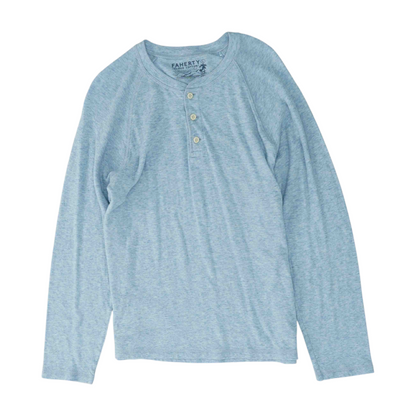 Blue Solid Henley T-Shirt