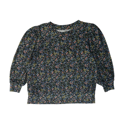 Black Petite Floral Blouse