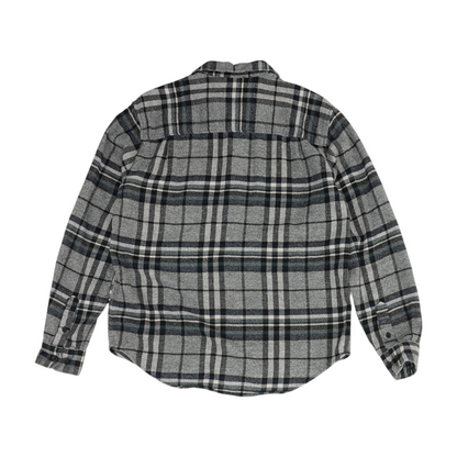 Gray Plaid Flannel Button Down