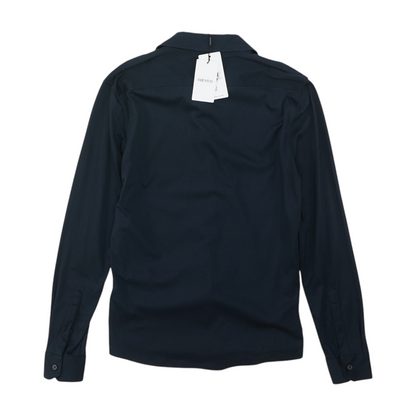 Navy Solid Long Sleeve Button Down
