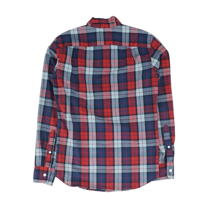 Red Plaid Long Sleeve Button Down