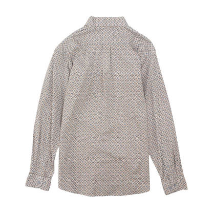 White Check Long Sleeve Button Down