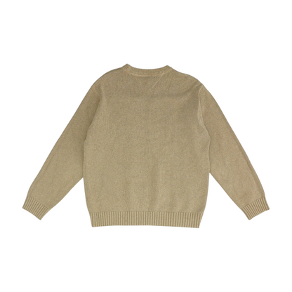 Brown Solid Pullover Sweater