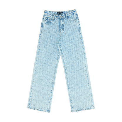 Blue Wide Leg Jeans