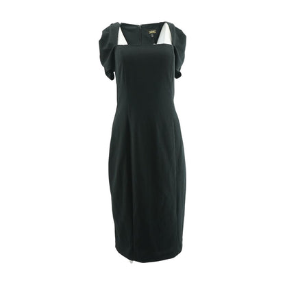 Black Solid Maxi Dress