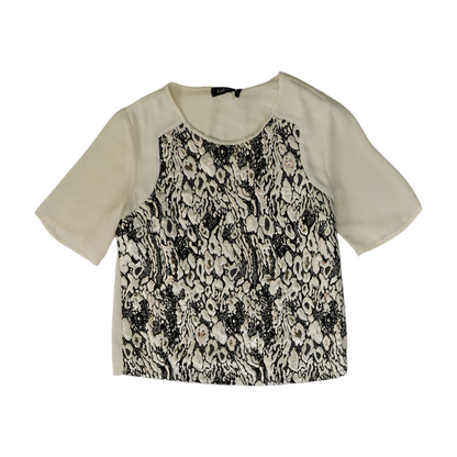 Beige Animal Print Blouse