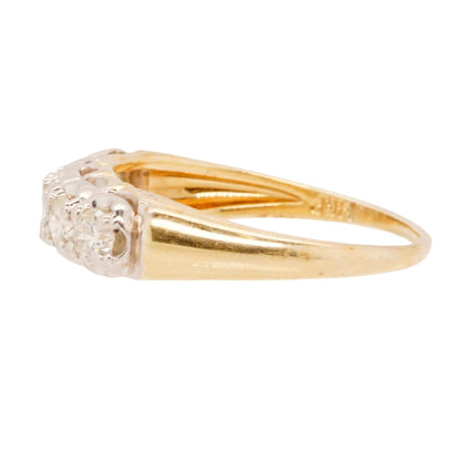 14K Gold Five Stone Diamond Band