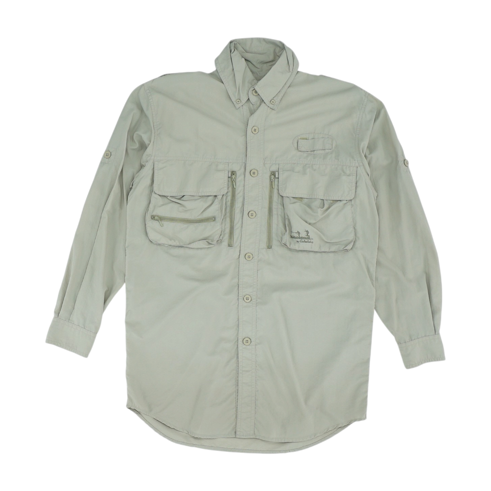 Tan Solid Outdoor Button Down
