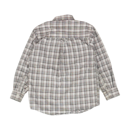 Gray Plaid Long Sleeve Button Down