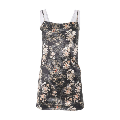 Black Floral Mini Dress