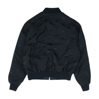All Over Logo Black Bomber Jacket