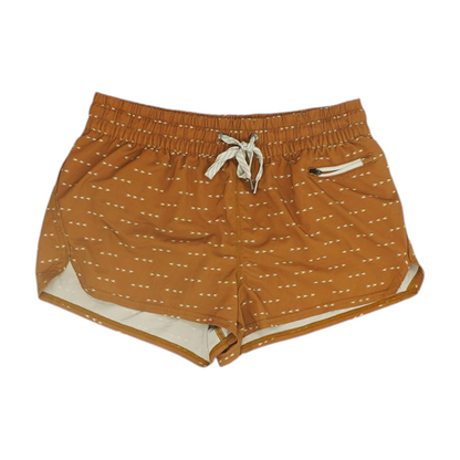 Mustard Print Active Shorts