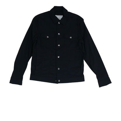 Black Solid Long Sleeve Button Down