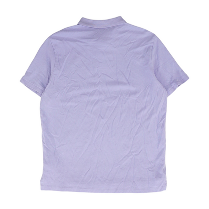 Purple Solid Short Sleeve Polo