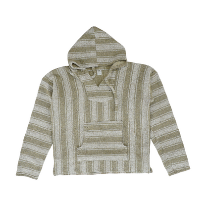 Tan Striped Hoodie Pullover
