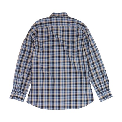 Blue Plaid Long Sleeve Button Down