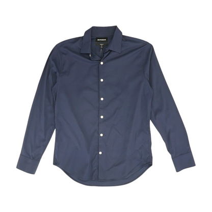 Navy Solid Long Sleeve Button Down