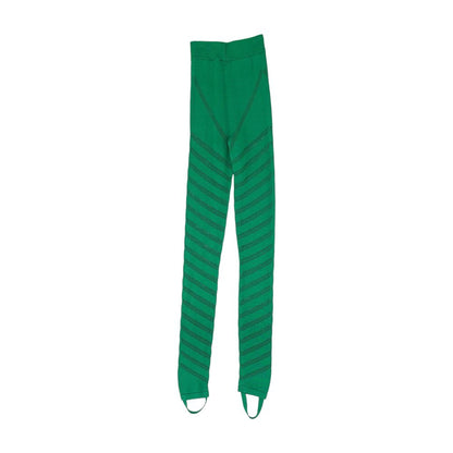Green Solid Leggings