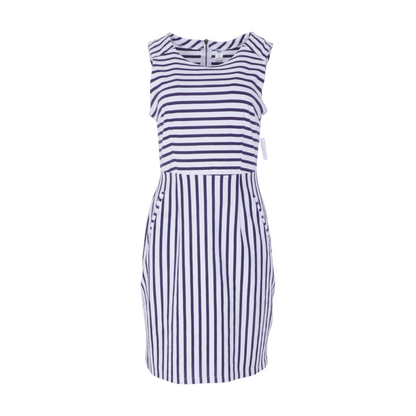 White Striped Mini Dress