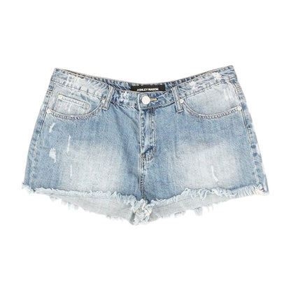 Blue Solid Shorts