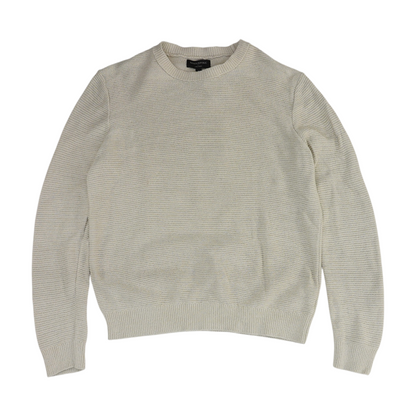 Beige Solid Pullover Sweater