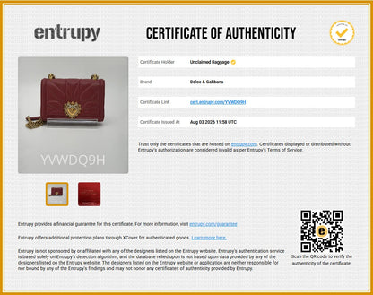 Red Small Devotion Bag in Quilted Nappa Leather