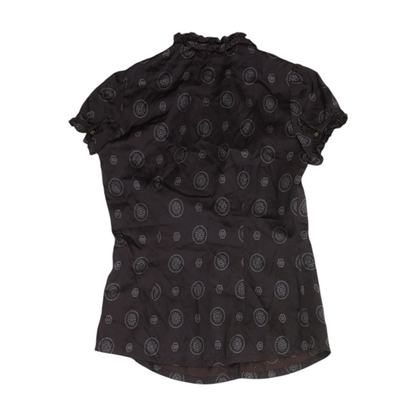 Black Print Button Down