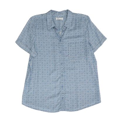 Blue Print Button Down