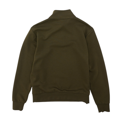 Olive Solid 1/4 Zip Pullover